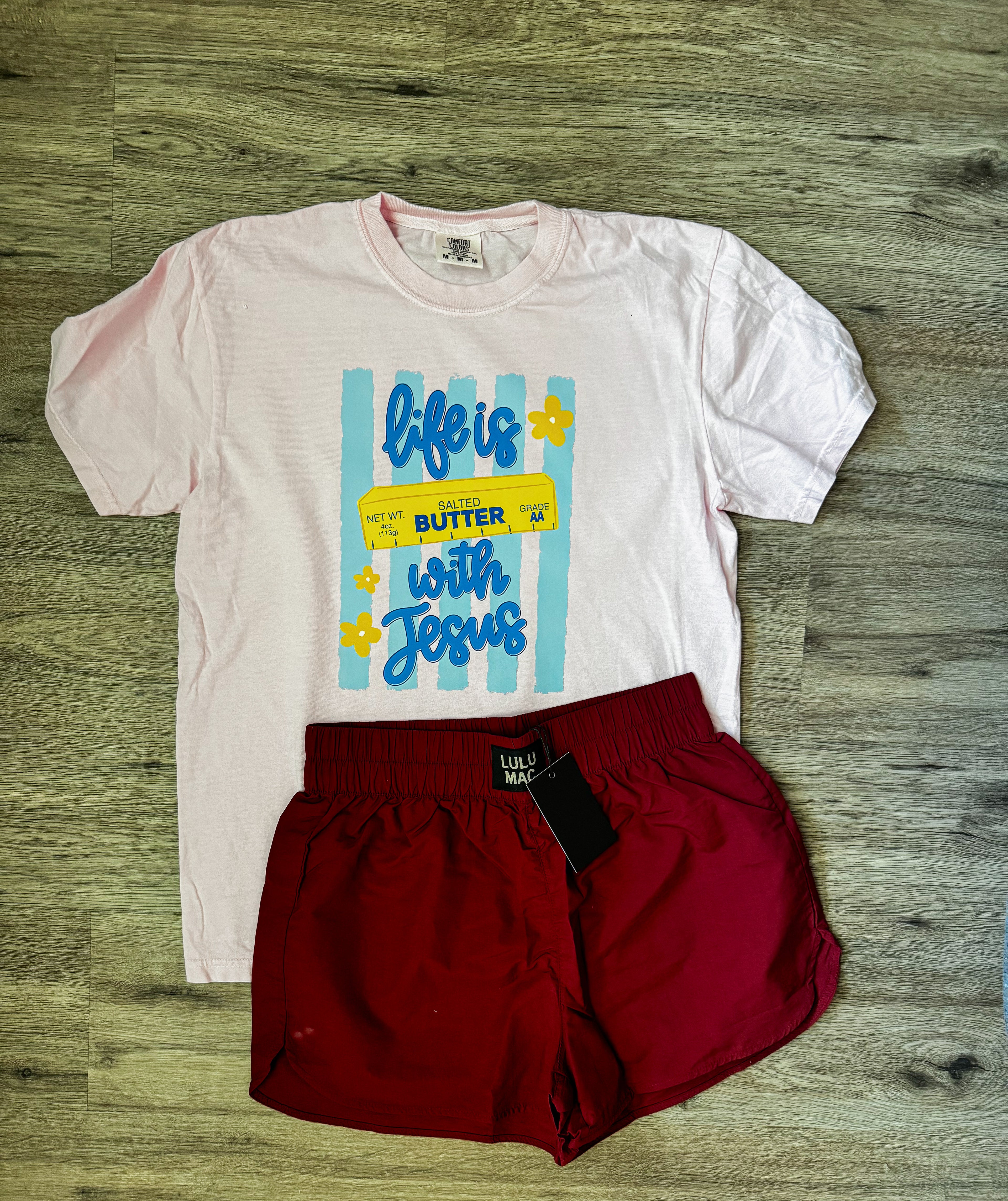 Life is butter pink IN STOCK T SHIRT