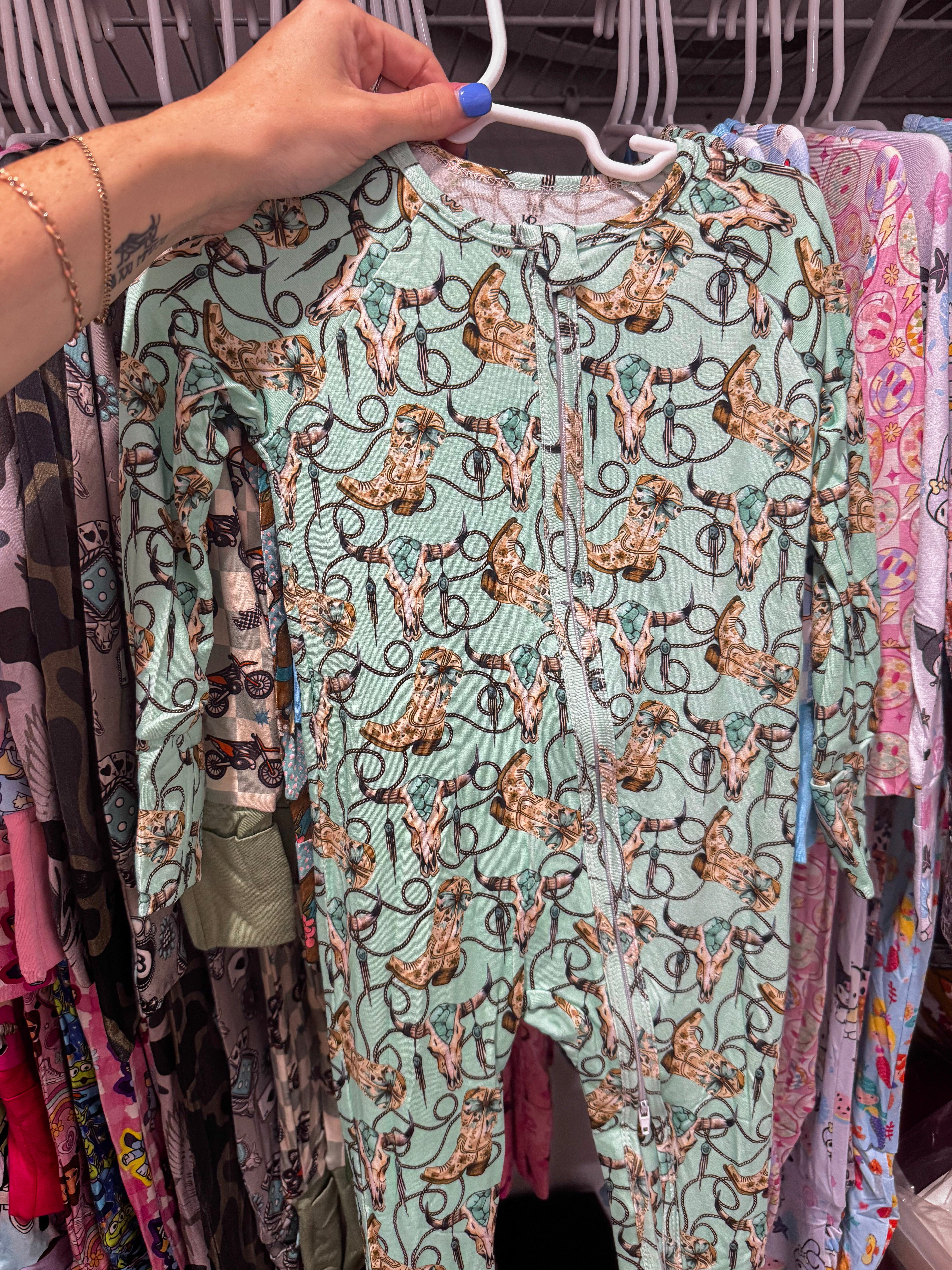 Green Bull Western Bamboo PJs
