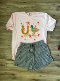 Lucky Duck light pink IN STOCK T SHIRT