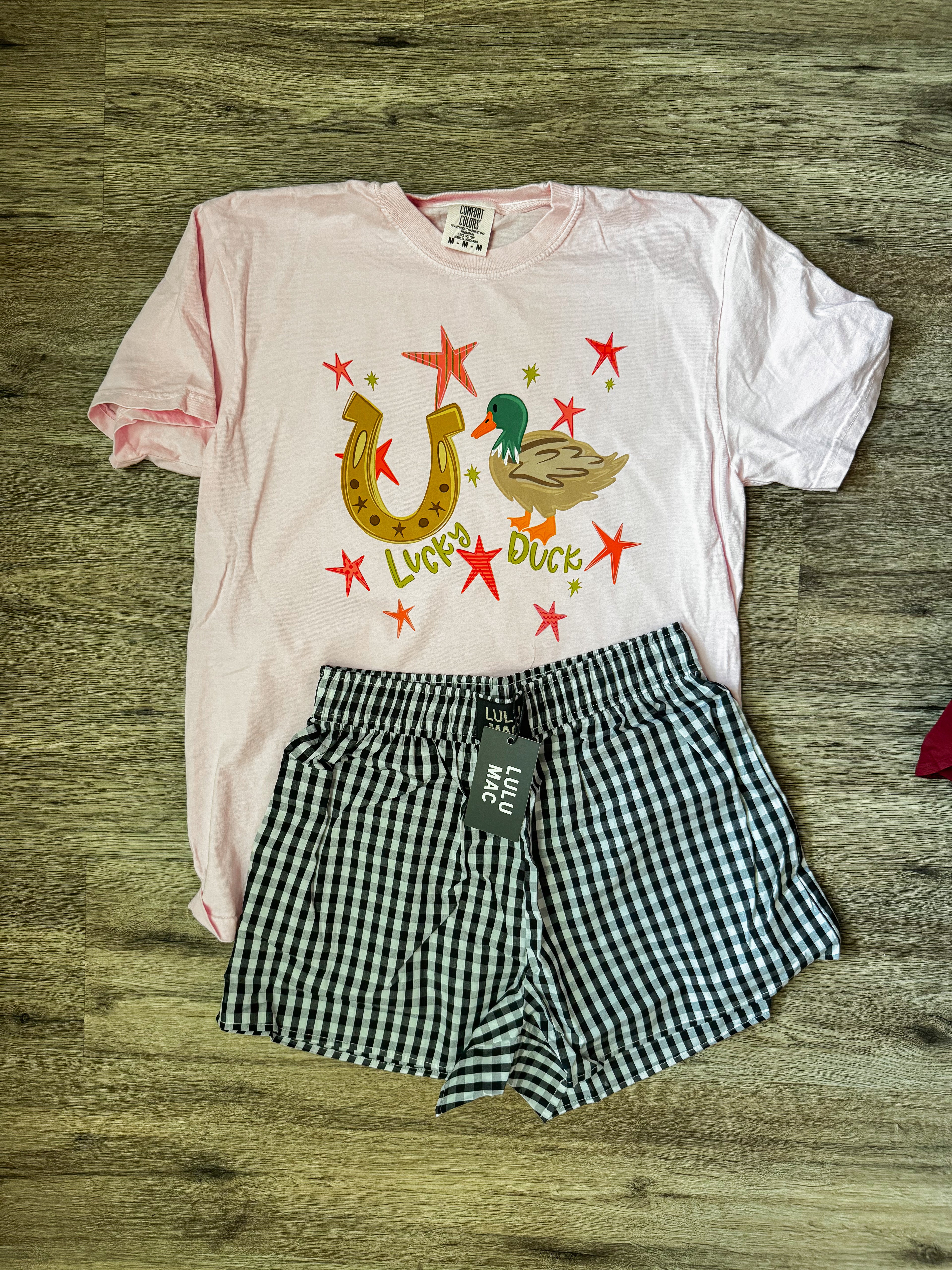 Lucky Duck light pink IN STOCK T SHIRT