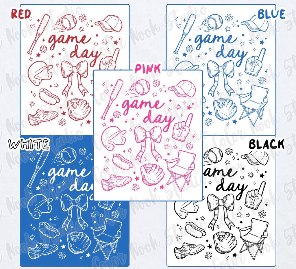 Game Day Baseball Doodle T Shirt