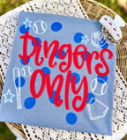 Baseball Dingers Only T Shirt