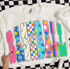Baseball Fun Bright Colors T Shirt