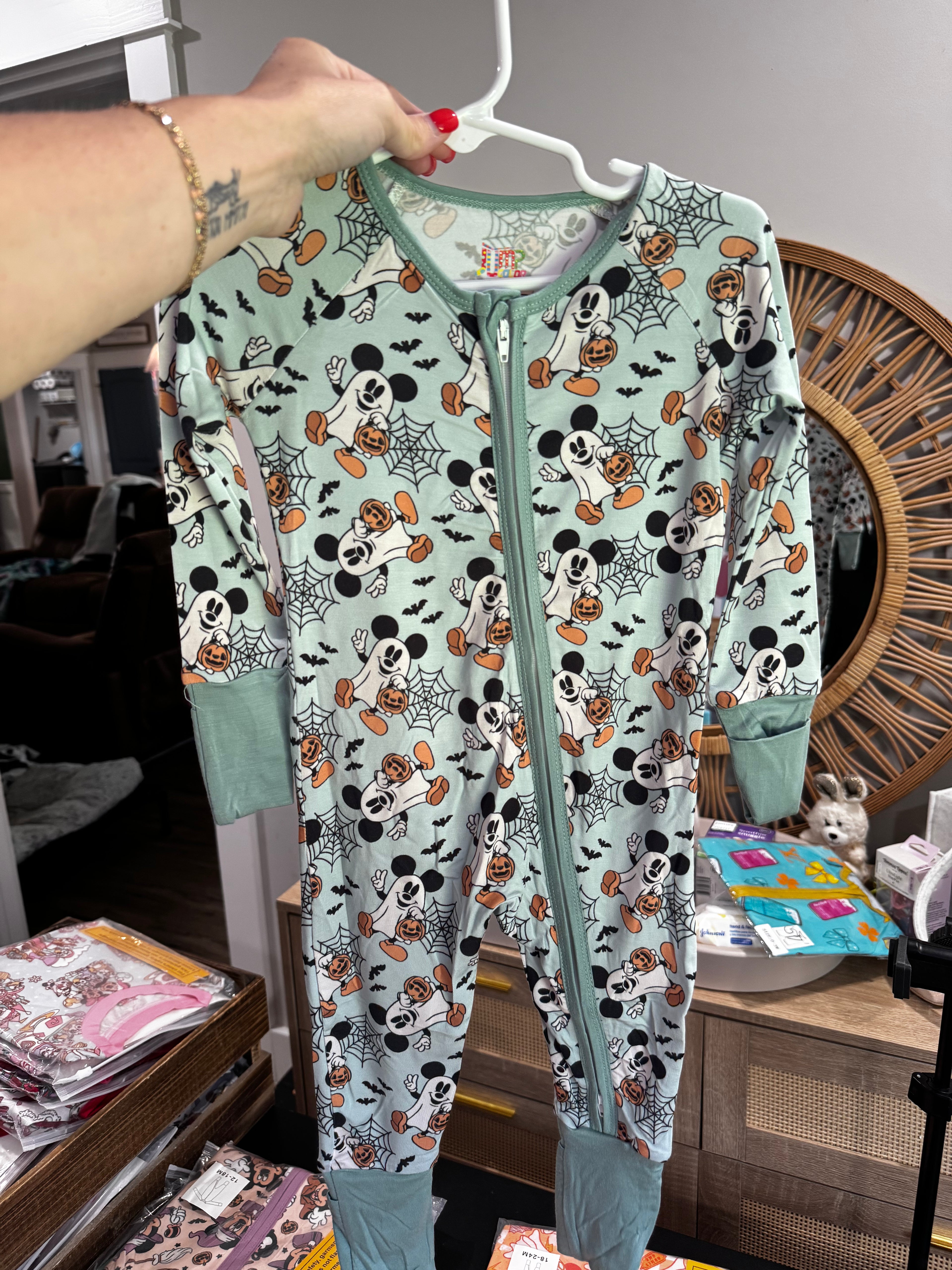 Blue Spooky Bamboo PJs