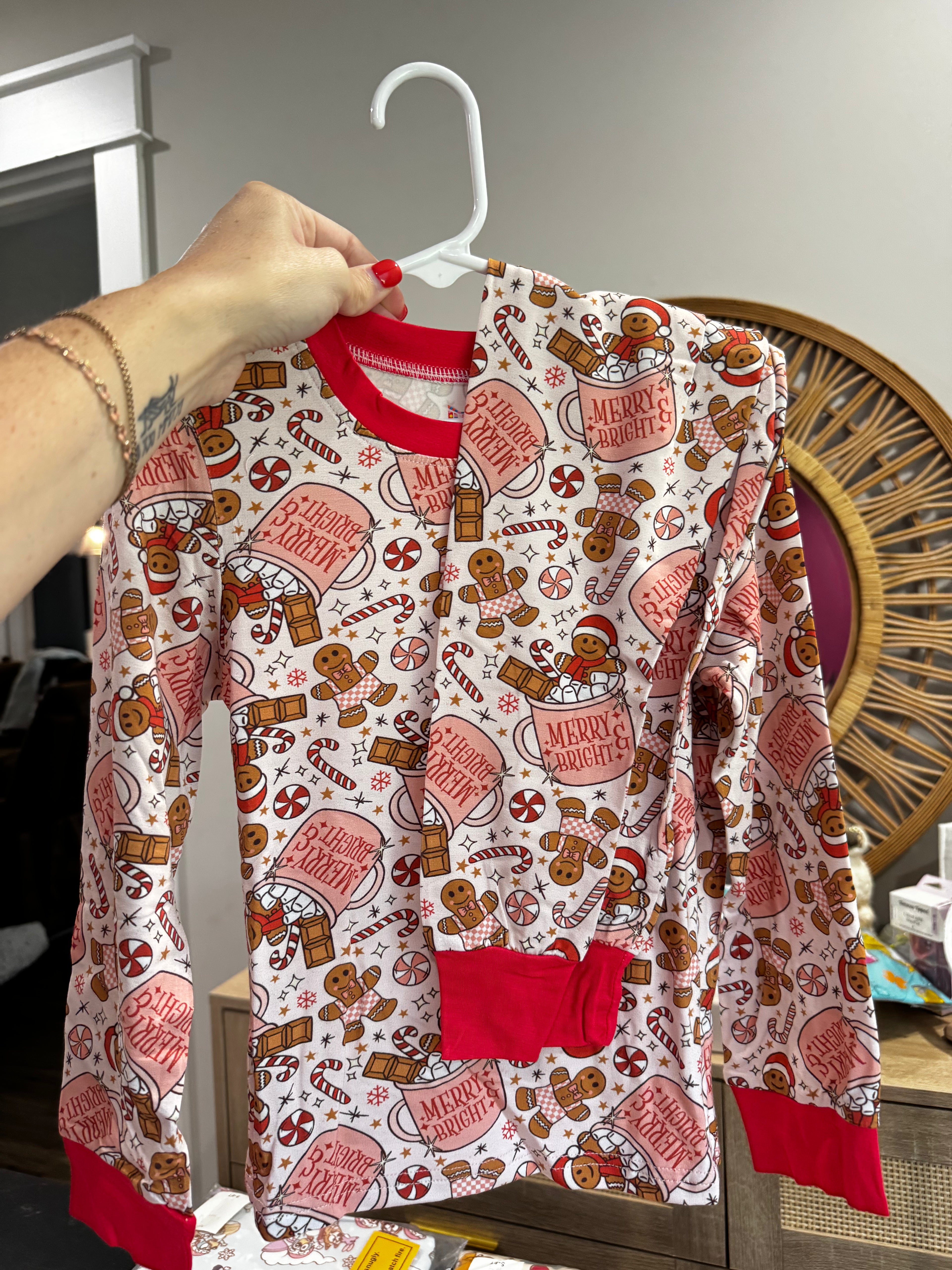 Gingerbread Hot Cocoa PJs 2 Piece