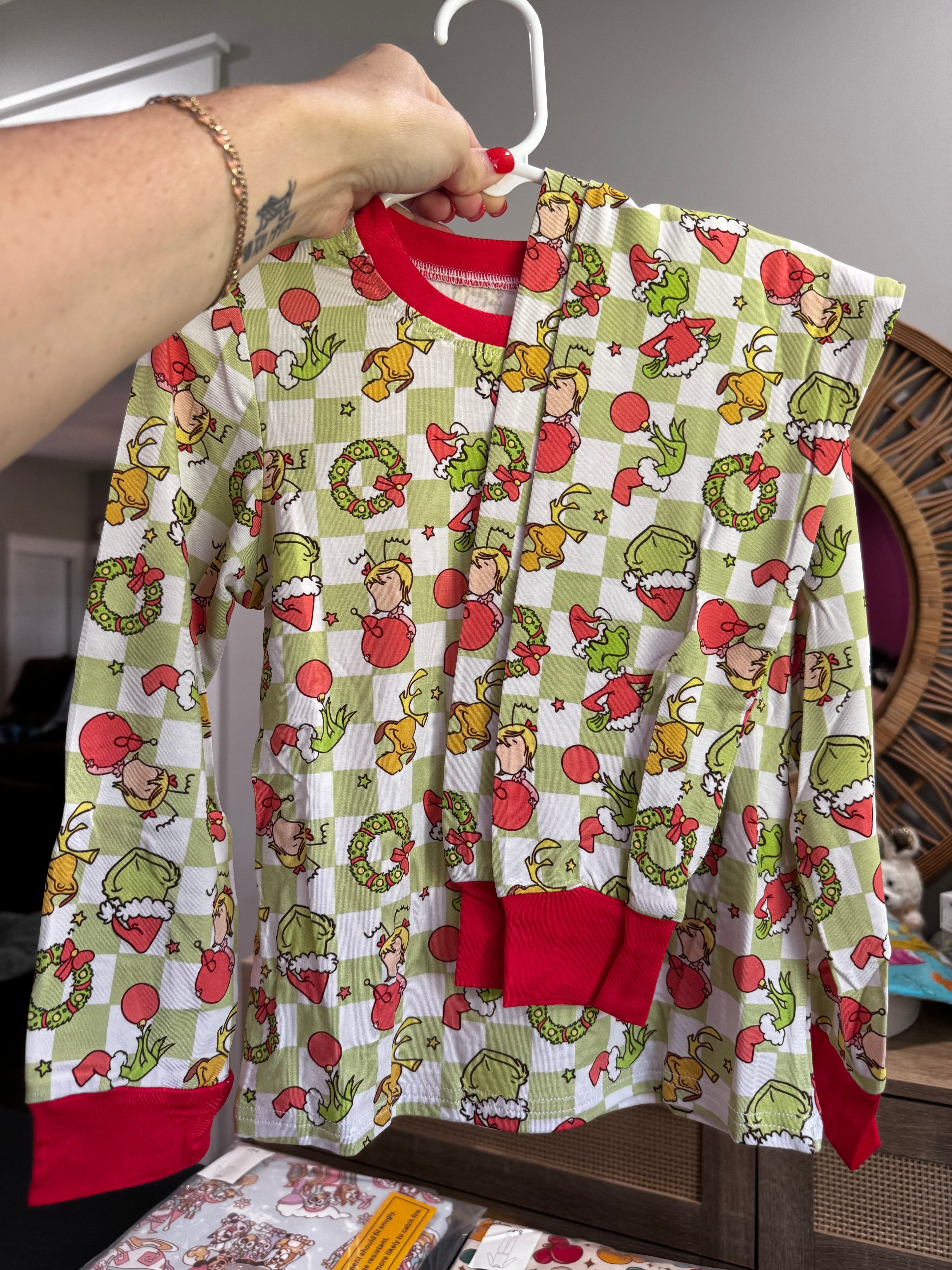 Green Checkered PJs 2 Piece