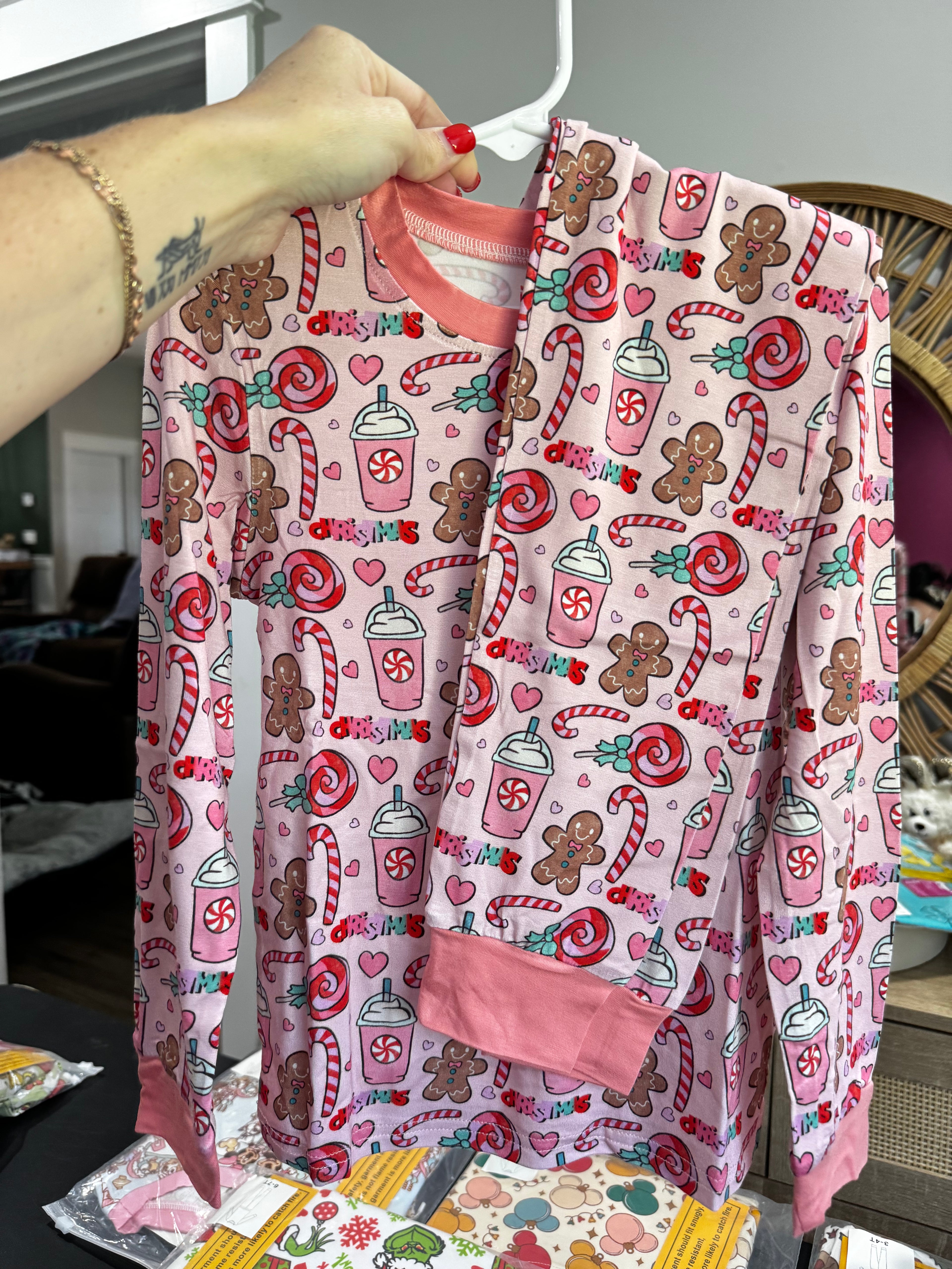 Pink Gingerbread PJs 2 Piece
