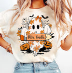 Floral Teacher Ghost Personalized T Shirt
