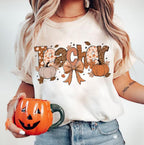 Teacher Fall Coquette T Shirt