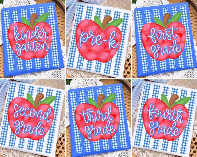 Striped Teacher Apple with Grade T Shirt