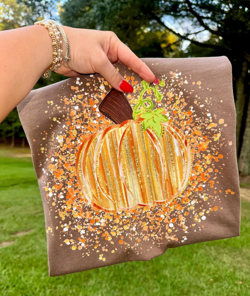Fall Pumpkin Splatter T Shirt